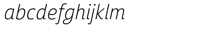 Cabrito Sans Condensed Light Italic Font LOWERCASE