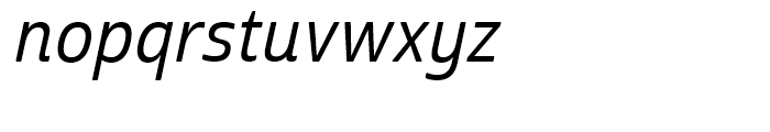 Cabrito Sans Condensed Medium Italic Font LOWERCASE