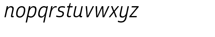 Cabrito Sans Condensed Regular Italic Font LOWERCASE