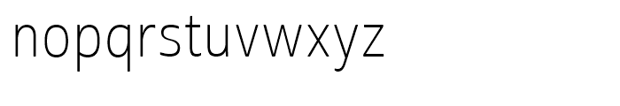 Cabrito Sans Condensed Thin Font LOWERCASE