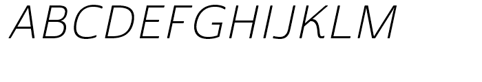 Cabrito Sans Extended Light Italic Font UPPERCASE