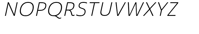 Cabrito Sans Extended Light Italic Font UPPERCASE