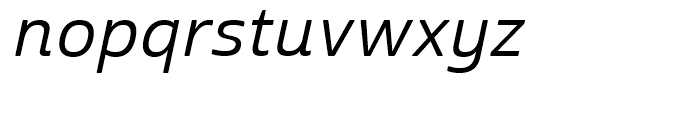 Cabrito Sans Extended Medium Italic Font LOWERCASE