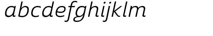 Cabrito Sans Extended Regular Italic Font LOWERCASE