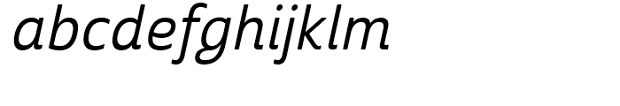 Cabrito Sans Normal Medium Italic Font LOWERCASE
