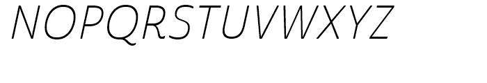 Cabrito Sans Normal Thin Italic Font UPPERCASE