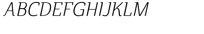 Cabrito Semi Cond Book Italic Font UPPERCASE
