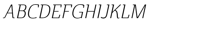 Cabrito Semi Cond Light Italic Font UPPERCASE
