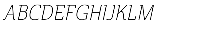 Cabrito Semi Cond Thin Italic Font UPPERCASE