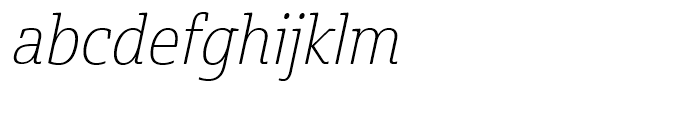 Cabrito Semi Cond Thin Italic Font LOWERCASE