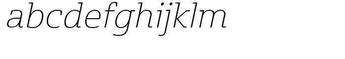 Cabrito Semi Ext Thin Italic Font LOWERCASE