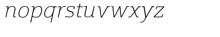 Cabrito Semi Ext Thin Italic Font LOWERCASE