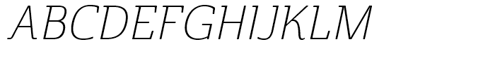 Cabrito Semi Norm Thin Italic Font UPPERCASE