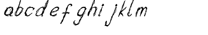 Cack-handed Black Italic Font LOWERCASE