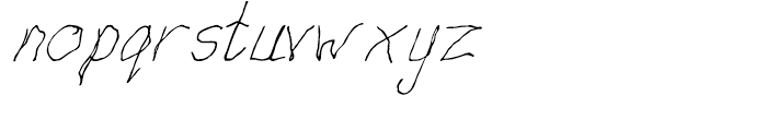 Cack-handed Italic Font LOWERCASE