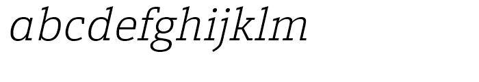 Calanda ExtraLight Italic Font LOWERCASE