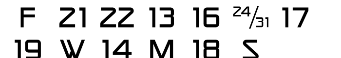 Calendar Font One Font LOWERCASE