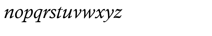 Calisto Italic Font LOWERCASE