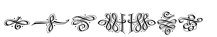 Calligraphic Ornaments PI Font UPPERCASE