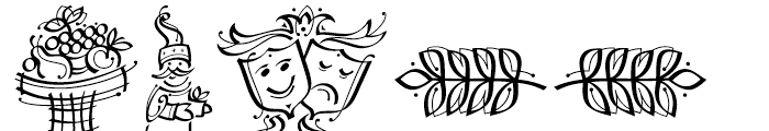 Calligraphic Ornaments PI Font LOWERCASE