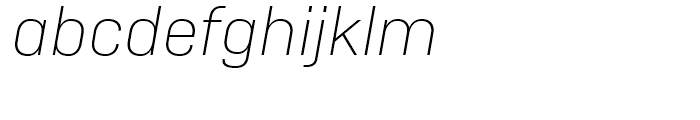 Camber UltraLight Italic Font LOWERCASE