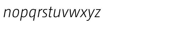 CamingoDos Semicondensed Light Italic Font LOWERCASE