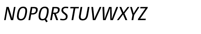 CamingoDos Semicondensed Regular Italic Font UPPERCASE