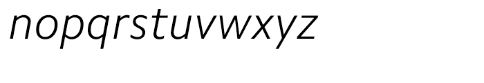 Camphor Light Italic Font LOWERCASE