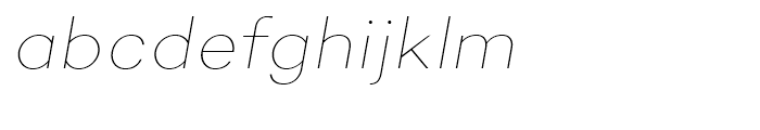 Campton Thin Italic Font LOWERCASE