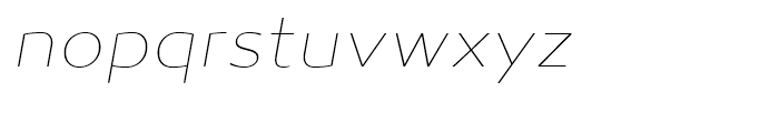Canaro Thin Italic Font LOWERCASE