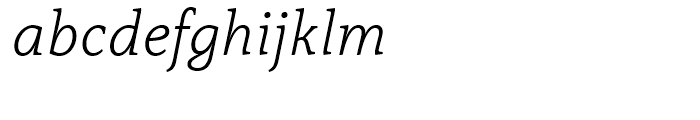 Capitolina Light Italic Font LOWERCASE