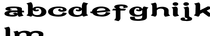 Caractere Doublet Extra Wide Regular Font LOWERCASE