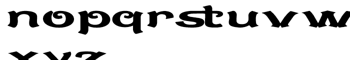 Caractere Doublet Extra Wide Regular Font LOWERCASE
