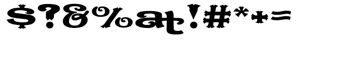 Caractere Doublet Wide Regular Font OTHER CHARS