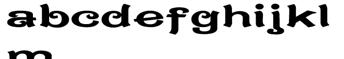 Caractere Doublet Wide Regular Font LOWERCASE