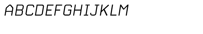 Carbon Thin Italic Font UPPERCASE