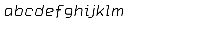 Carbon Thin Italic Font LOWERCASE