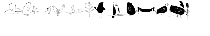 Card-O-Mat Buddy Birds Font UPPERCASE