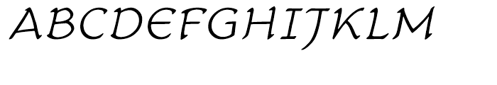 Carlin Script Light Italic Font UPPERCASE