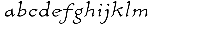 Carlin Script Light Italic Font LOWERCASE