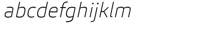 Carnac Thin Italic Font LOWERCASE
