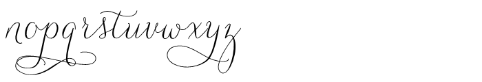 Carolyna Curvy Font LOWERCASE