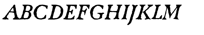 Caslon Antique Italic Font UPPERCASE