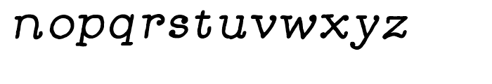 Catalina Typewriter Bold Italic Font LOWERCASE