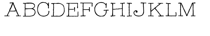 Catalina Typewriter Light Font UPPERCASE