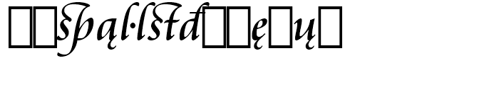 Cataneo BT Regular Extension Font LOWERCASE