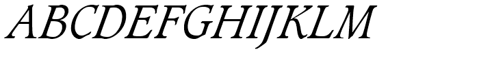 Caxton Light Italic Font UPPERCASE