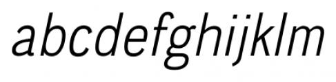 CA Normal Light Italic Font LOWERCASE