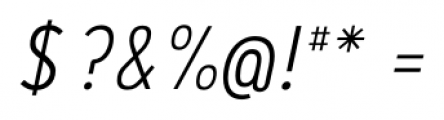CA Zaracusa Narrow Alt Light Italic Font OTHER CHARS