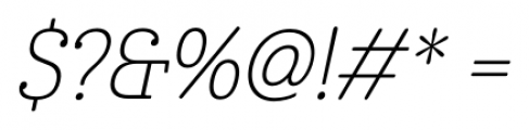 Cabrito Cond Thin Italic Font OTHER CHARS